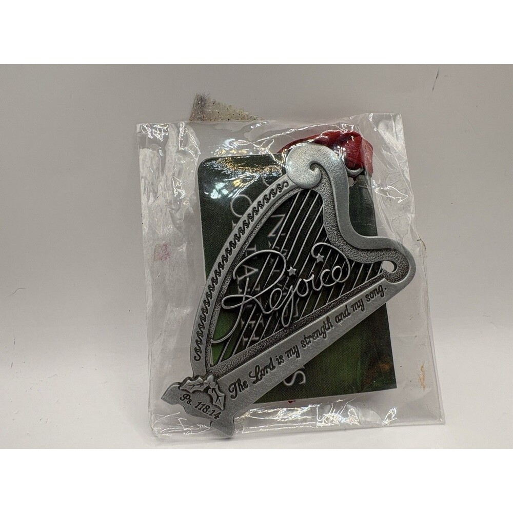 CTA Rejoice Psalm 118:14 Harp Christmas Ornament Christian NIP 2015 Gift